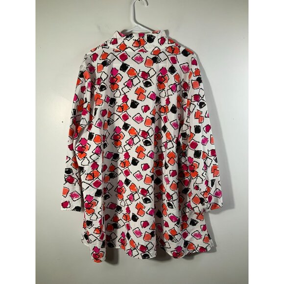 Womens Multiples‎ Art to Wear Button Lagenlook Tunic 2X Geometric - Picture 2 of 10